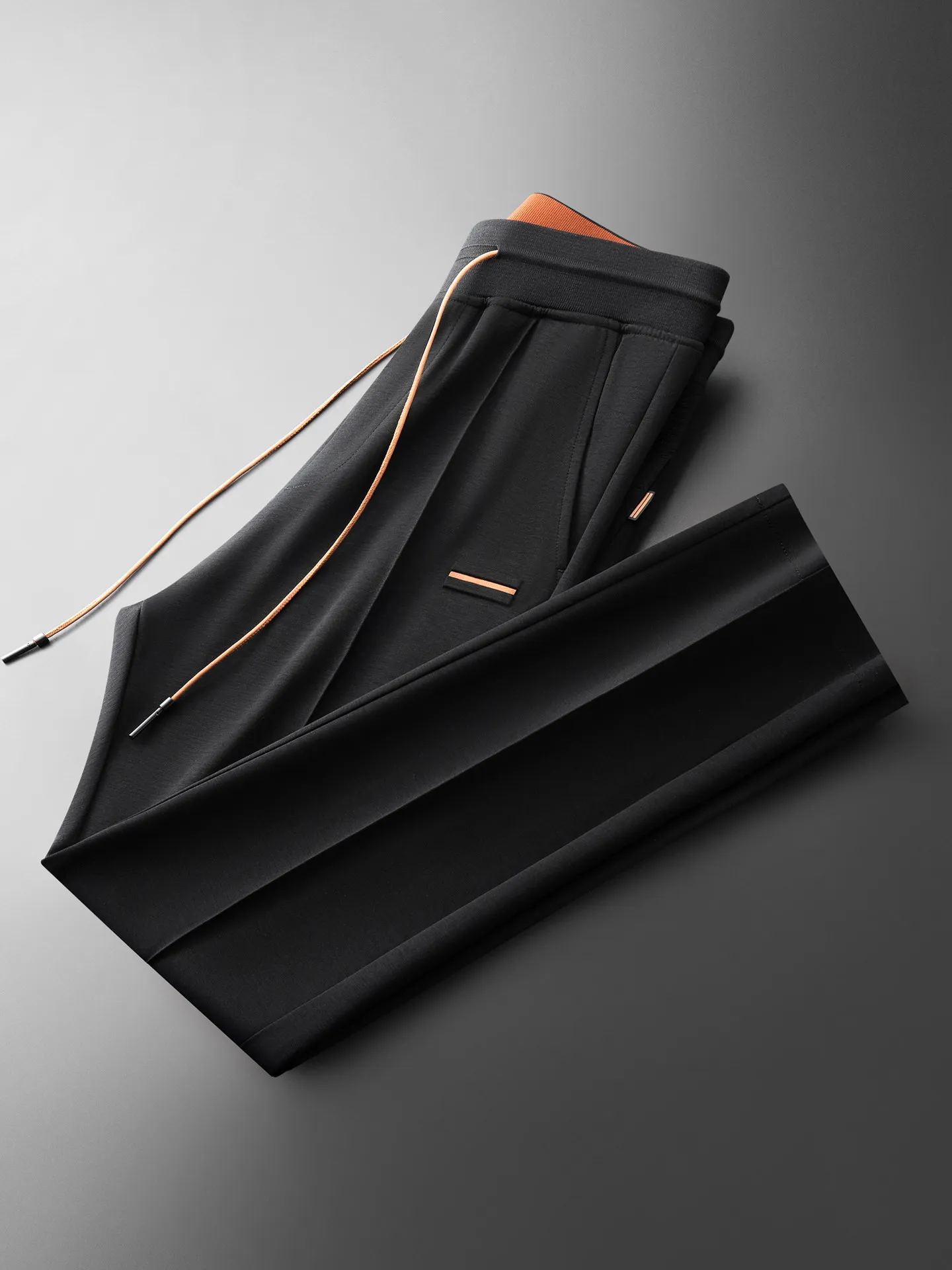 Summer Luxury High-End Cool-Material Modal Cotton Air Layer Sporty Men's Slim-Fitting Straight-Tee Casual Pants