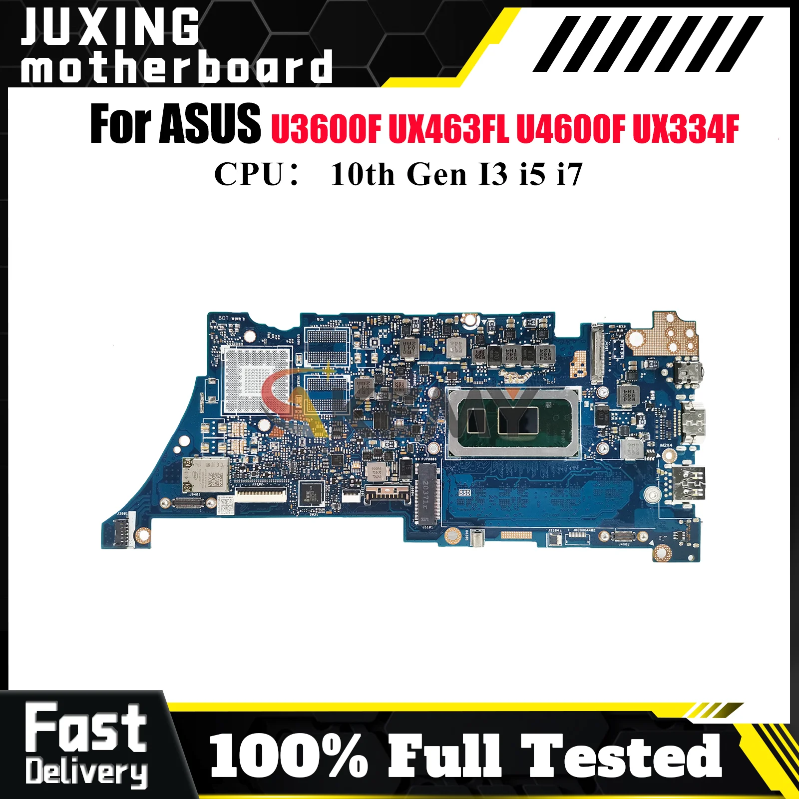 

UX334FA Laptop Motherboard For ASUS ZenBook UX463FL UX334FL UX334F U3600F U4600F UX334FA Mainboard With 10th Gen I3 i5 i7 fast
