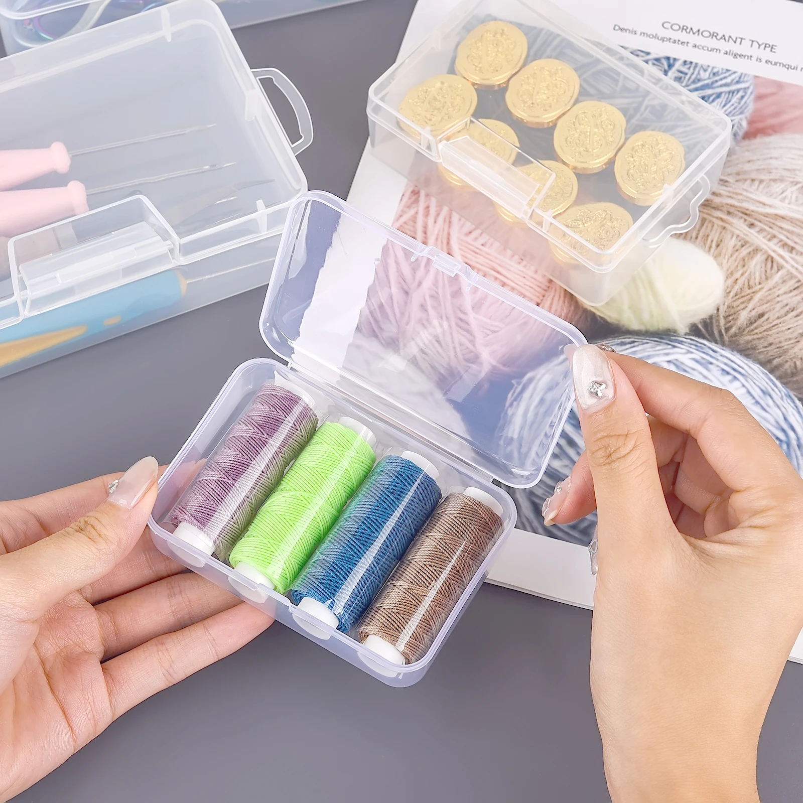 Small Rectangular Plastic Box Storage for Jewelry