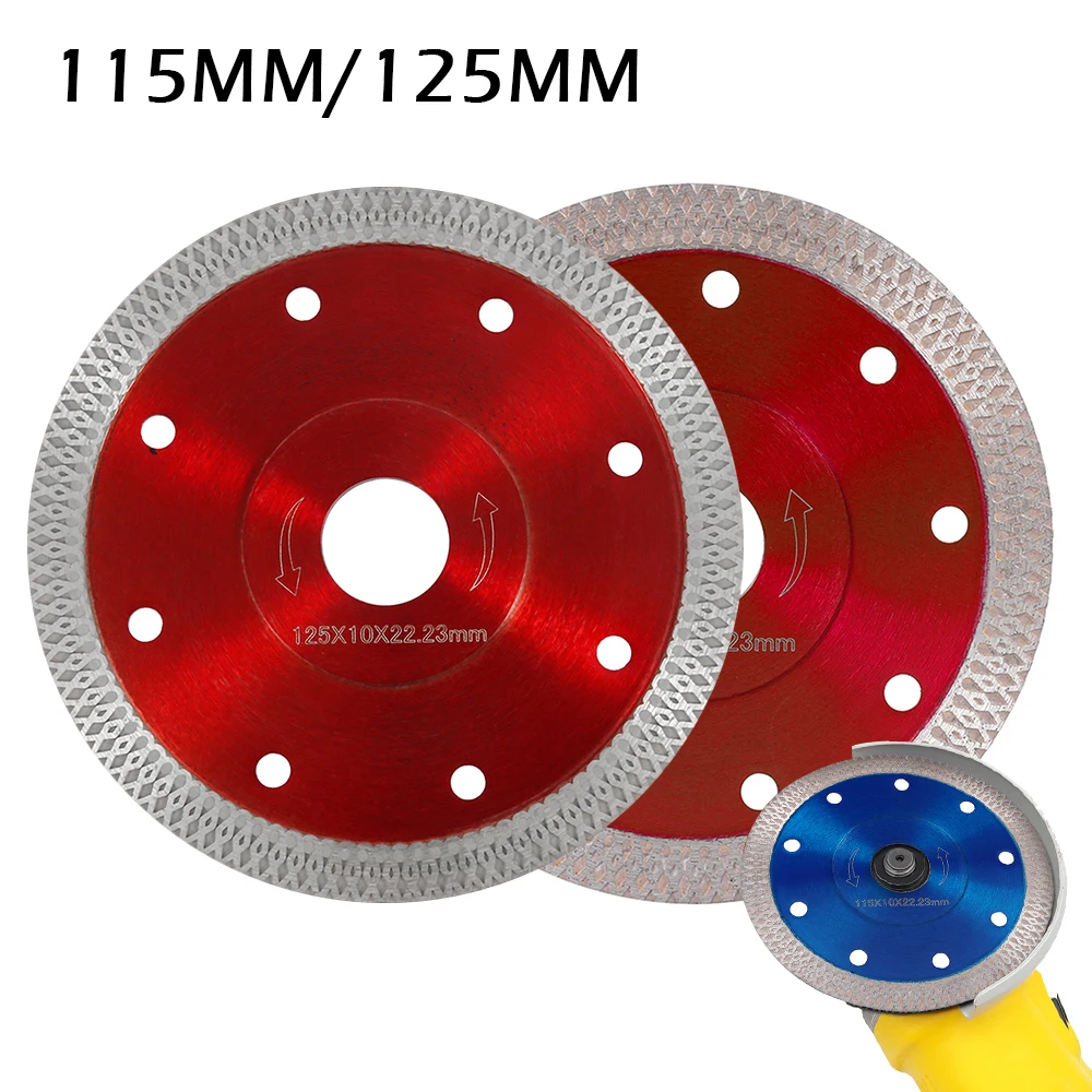 115/125 Mm Diamond Dry Cutting Blade Disc Porcelain Ceramic Tile Turbo Thin stoneware discs for Marble Machine,angle Grinder