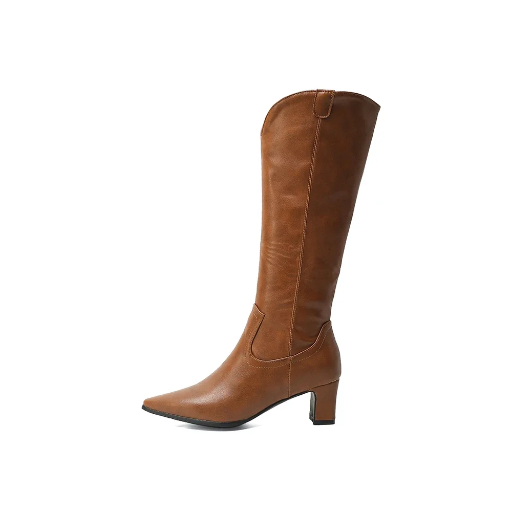 العلامة التجارية الجديدة الحلو المشمش النساء منتصف العجل فستان أحذية مثير عالية الكعب سيدة دراجة نارية أحذية زائد صغيرة كبيرة الحجم 11 30 43 46 48