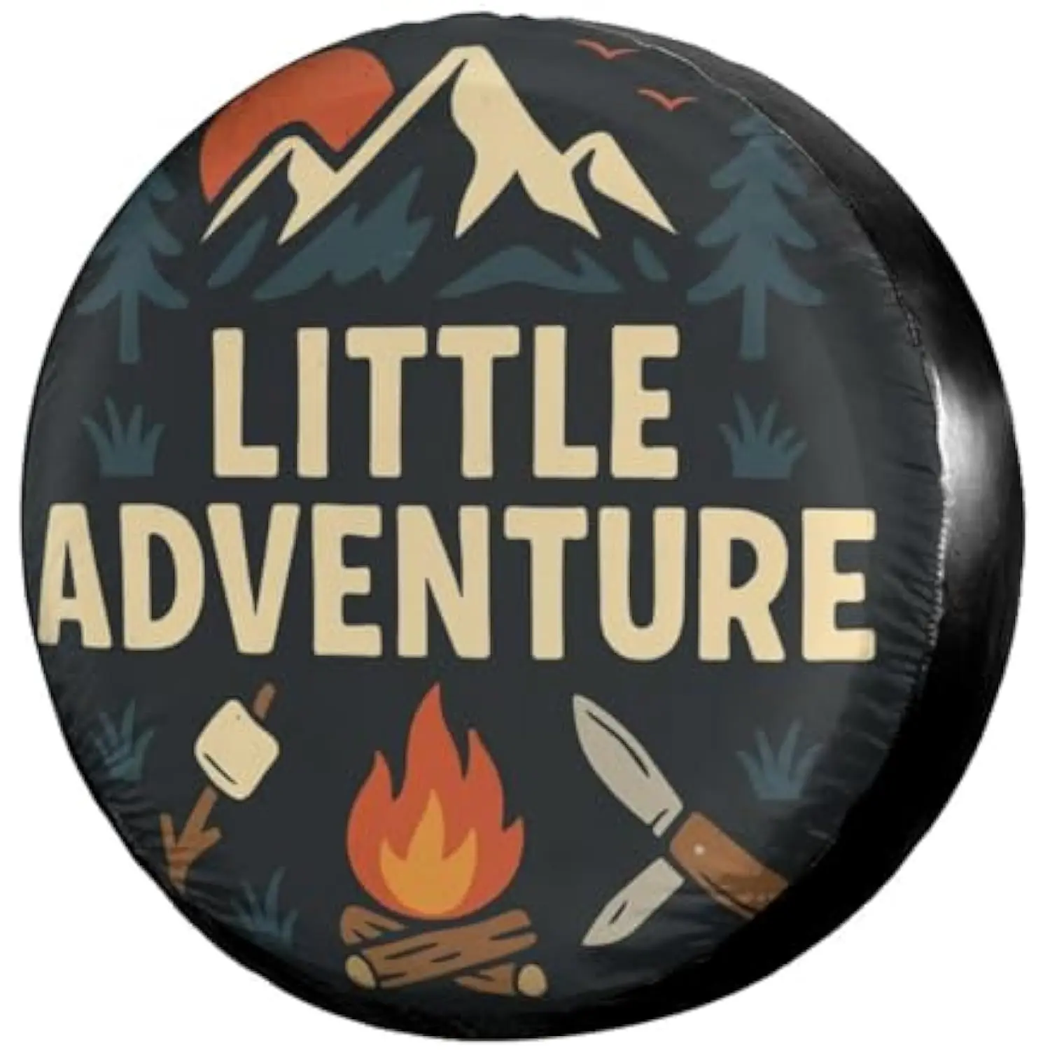 

Little Adventure Camping Tire Cover Waterproof Dust-Proof UV Sun Protector for RV SUV Truck