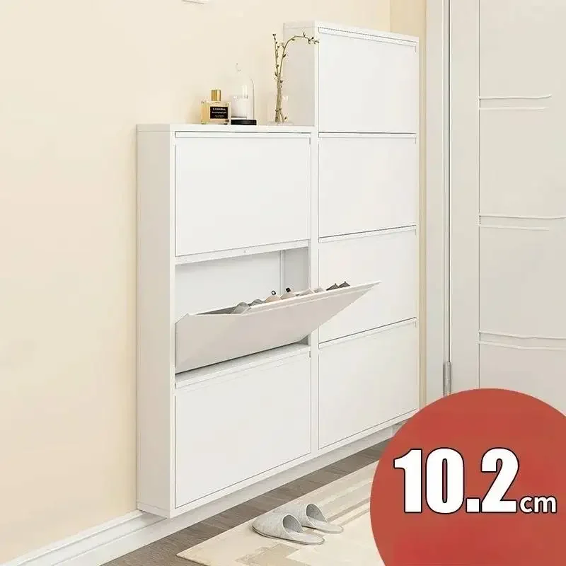 تصميم كبير خزانة خذاء بيضاء قوية جميلة فندق غرفة المعيشة رف الأحذية المنظم الفاخرة Schoenen Kast أثاث المنزل #3
