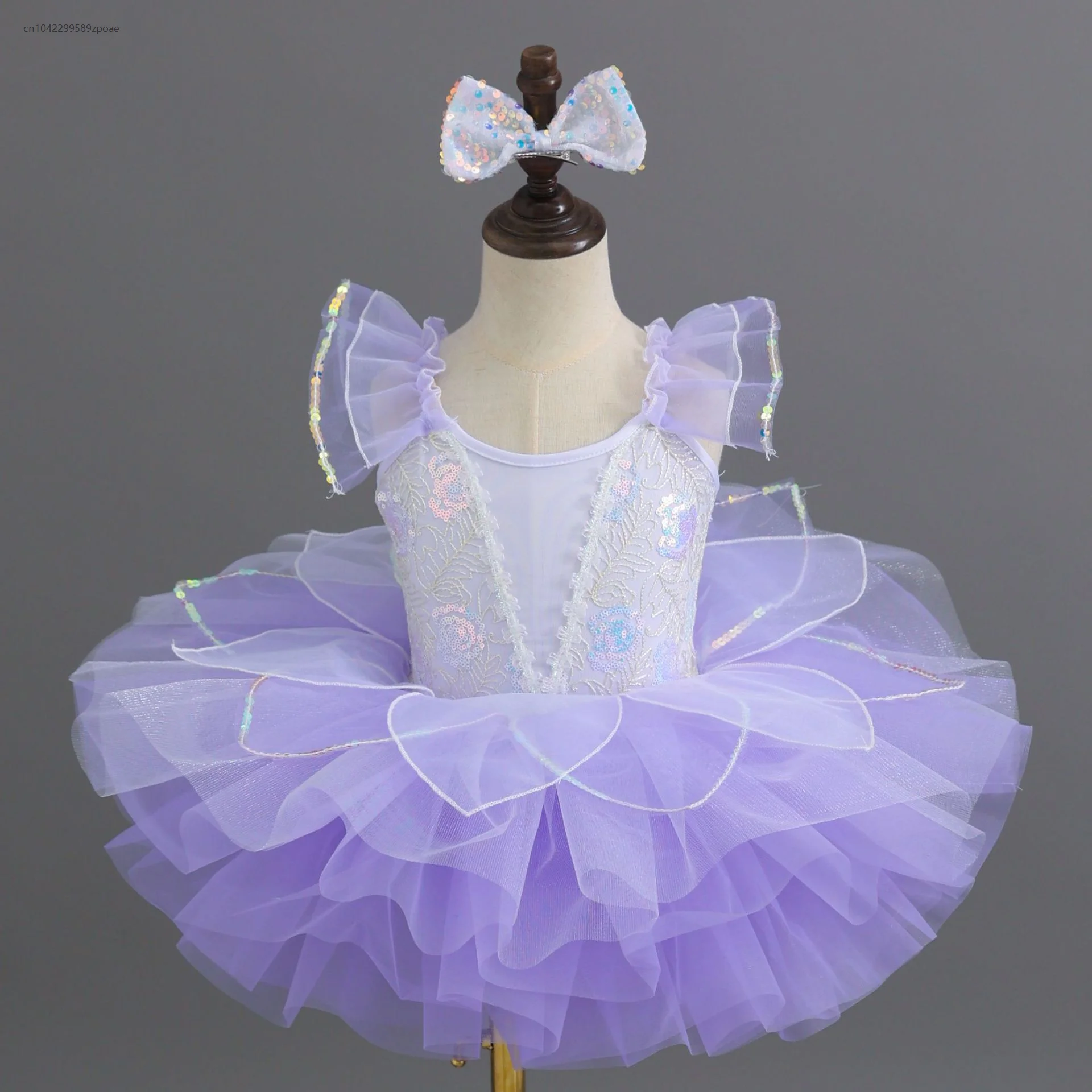 

Children's Girls Ballet Dance Skirt Princess Fashion Sequined Puffy Cute Dress Professional Ballet Skirt Performance Costume