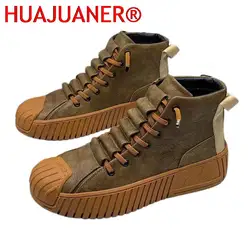 2024 Autumn and Winter New Men Boots The Increased Boots Fashion Lace Up Casual Shoes Board Shoes High Quality Platform Shoes