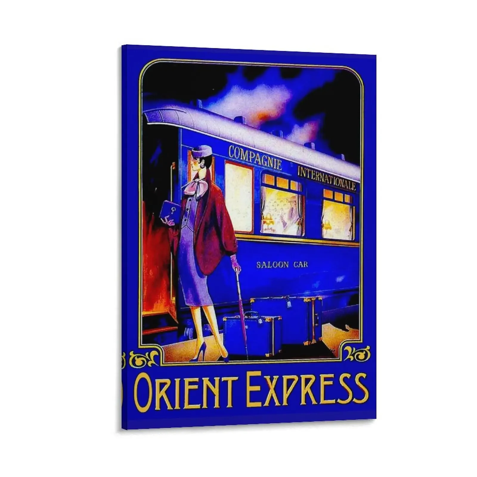 ORIENT EXPRESS: Vintage Train Passenger Travel Print Canvas Painting photos for living room room decor