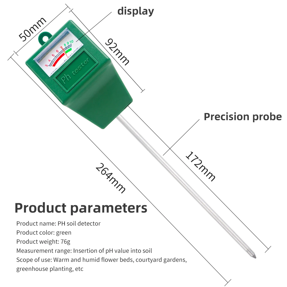 Soil PH Moisture Meter Soil Humidity Monitor Detector Hygrometer Flower Testing Home Gardening Measuring Tool