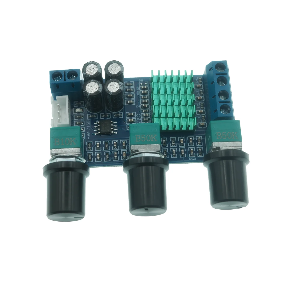 XH-M567 TPA3116D2 Digital Audio Amplifier Board Dual-Channel 2x80W DC 12-24V Treble Bass EQ Adjust Stereo Power Amp Module