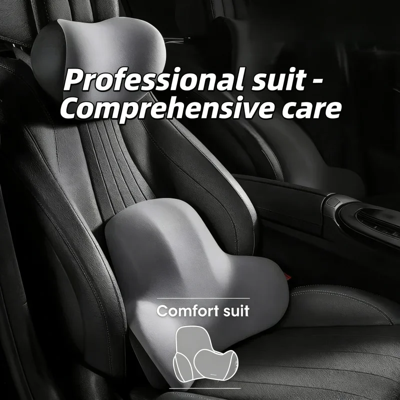 メモリーフォーム腰椎サポートクッション-車-オフィス-ゲーミングチェア-産後腰痛サポート-多機能-痛み緩和枕