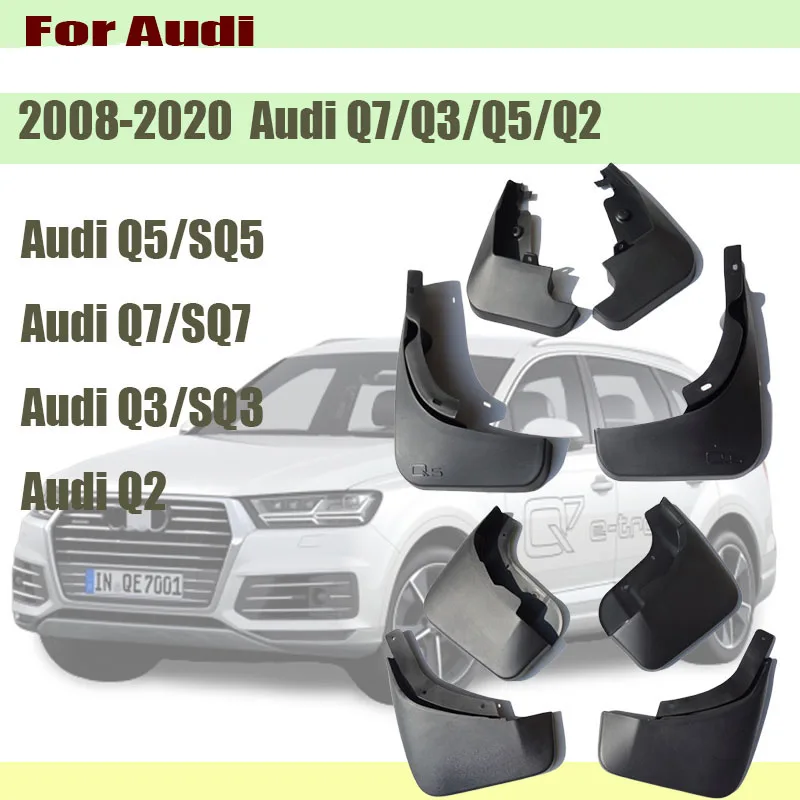 Für audi q3 q5 q7 q2 mud guards audi q3 q5 sline schlamm klappen q7 sportwagen kotflügel spritz schutz auto zubehör 2016-2019