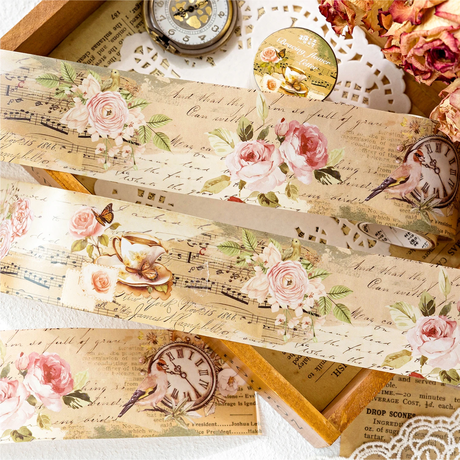 8PCS/LOT Flower Words  series cute lovely decorative Adhesive PET tape