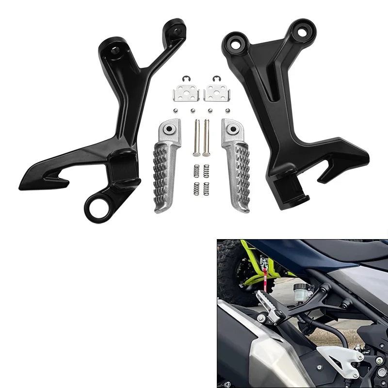 Rear Passenger Foot Peg Bracket Footrest Fit For Kawasaki Ninja 400 EX400 2018-2023 Z400 2019-2023 Z500 2024 Motorcycle