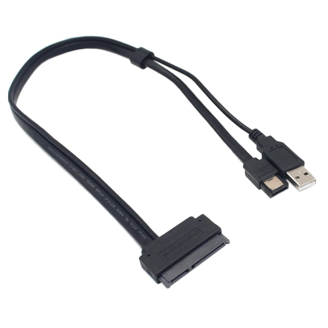 Unidad de disco duro de 2,5 pulgadas SATA 22 pines a datos eSATA adaptador de Cable alimentado por USB para optimizado para SSD, compatible con UASP SATA III \ EC-SSHD