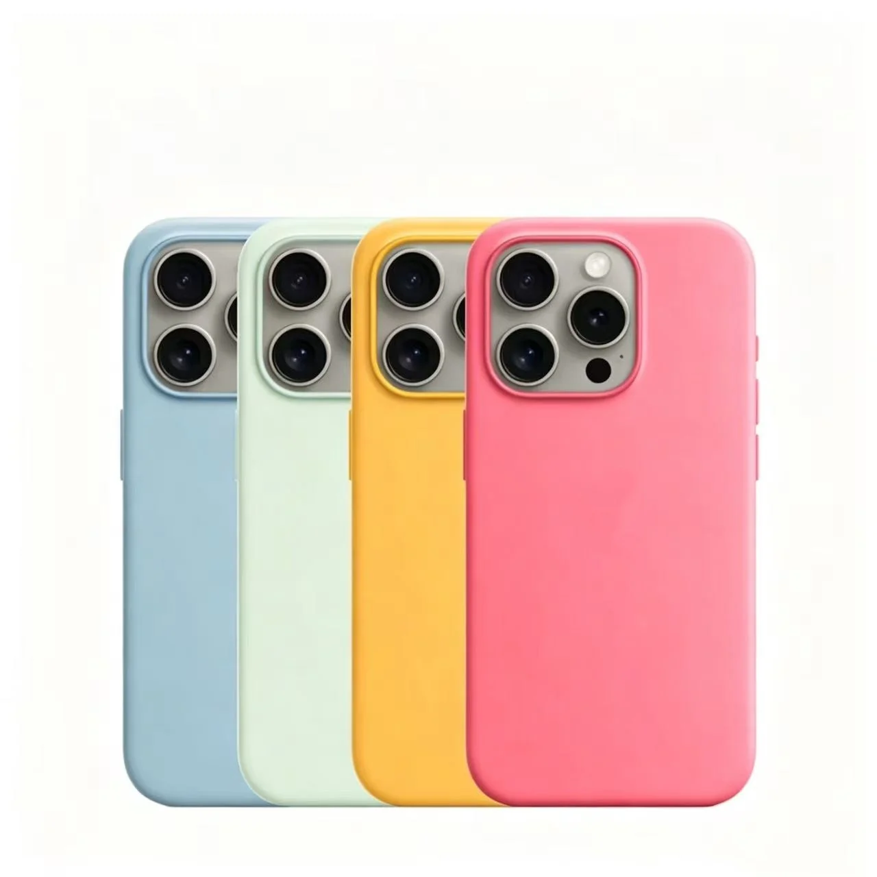 Official 1:1 Liquid Silicone Case for IPhone15 Pro Max 15Pro 15 Case for Magsafe Wireless Charging With camera button phone Case
