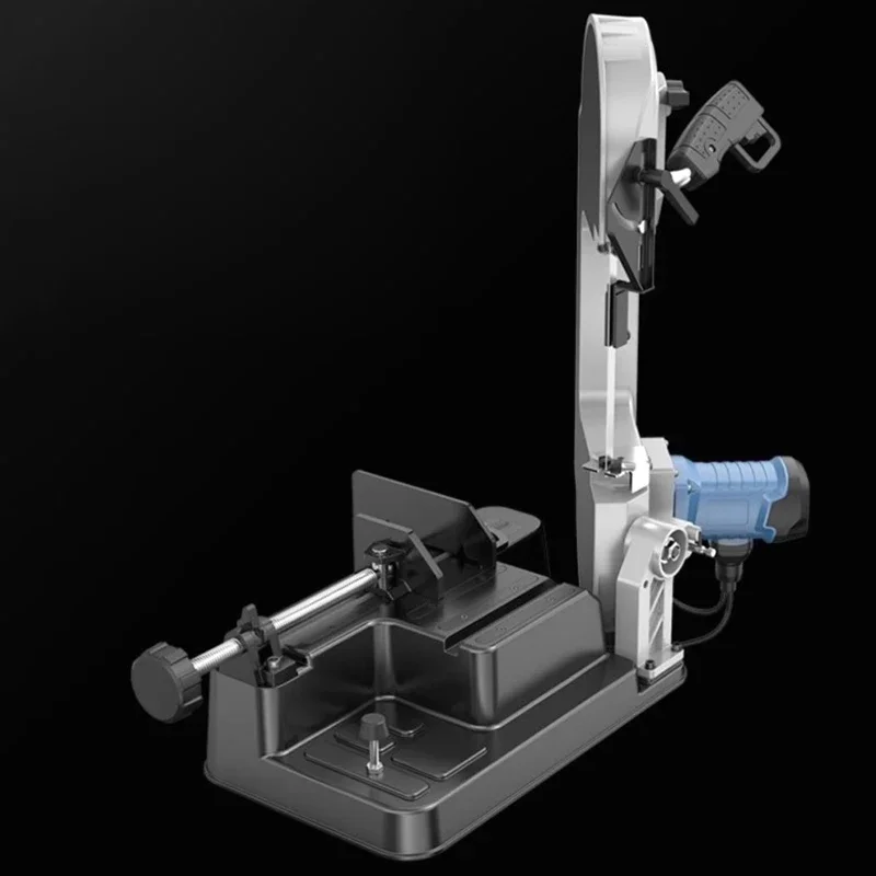Compact Bench Top Automatic Metal Band Saw, Dual Vertical & Horizontal Switchable Operation, Heavy Rebar Steel Pipe