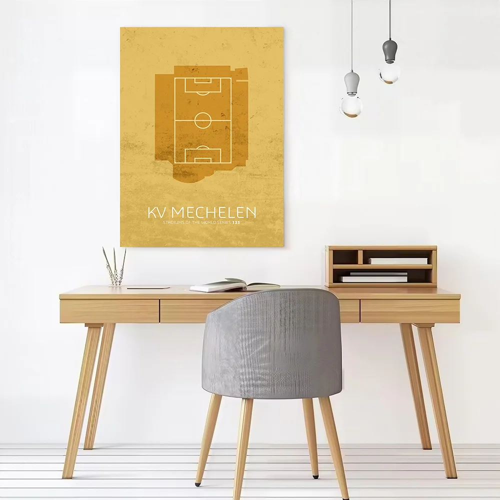 KV Mechelen Stadium Art Printed Canvas Wall Art Customizable Paintings Poster Perfect Gift for Home Decor Ornaments Painting