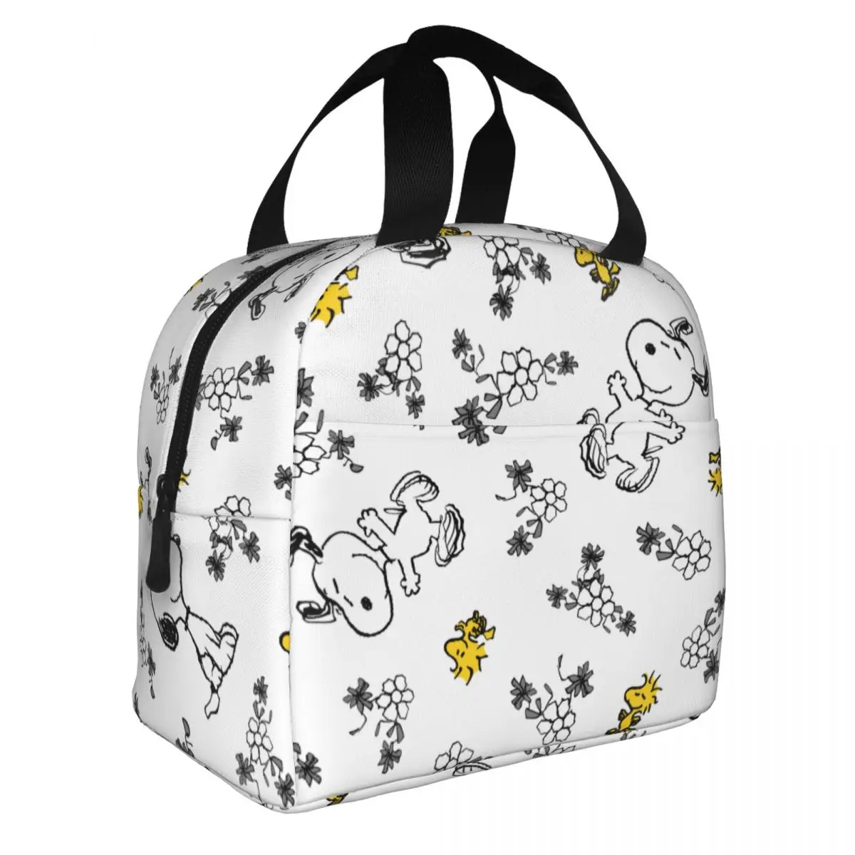 

Изолированная сумка для обеда с цветочным узором Snoopys, термосумка, контейнер для обеда, большая вместительная сумка для завтрака для мужчин и женщин, школьный пикник