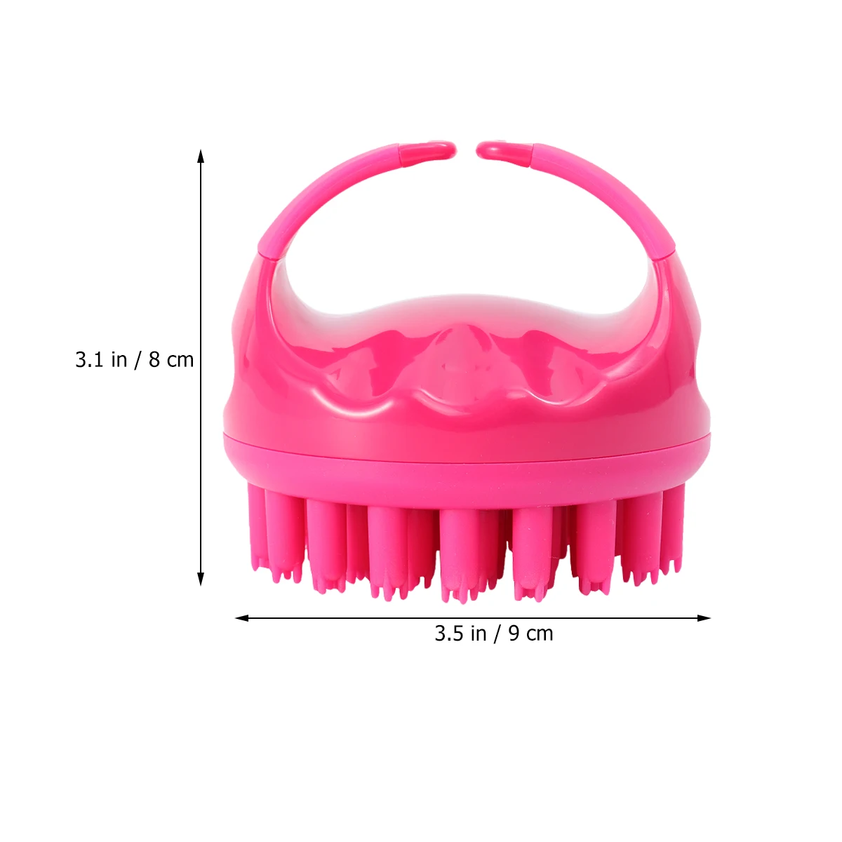 

1pc Silicone Hair Massager Brush For Salon Home Shampoo Massage Tool Ergonomic Scalp Comb Durable Massage Brush Rosy Color