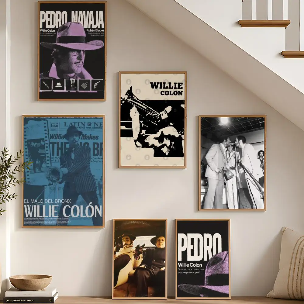 Willie Colon Poster Waterproof HD Modern Peel And Stick Wall Decor For Bedroom Living Room Dorm Office Kitchen Bathroom