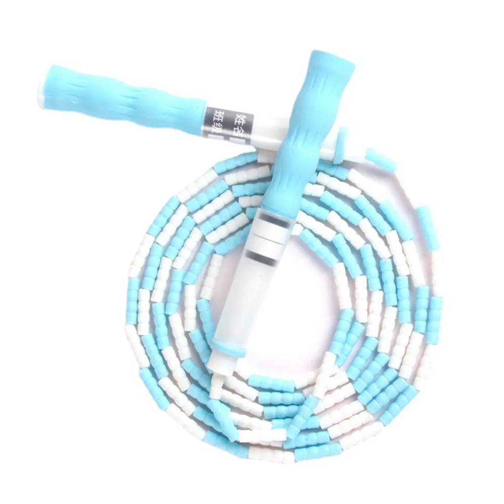 2.5 M Segmented Fitness Jump Rope Adjustable Length Signable Soft Bead Skipping Rope Lightweight Durable Bodybuilding