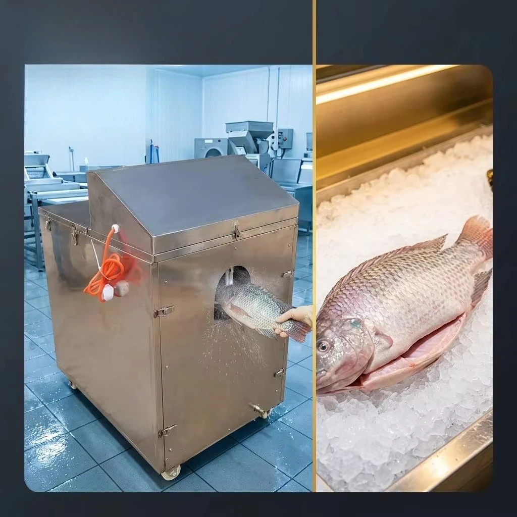Mobile Fish Cleaning Machine Small Capacity 220V 380V Compatible Energy Saving Manufacturer Direct for Tilapia Salmon Sardine