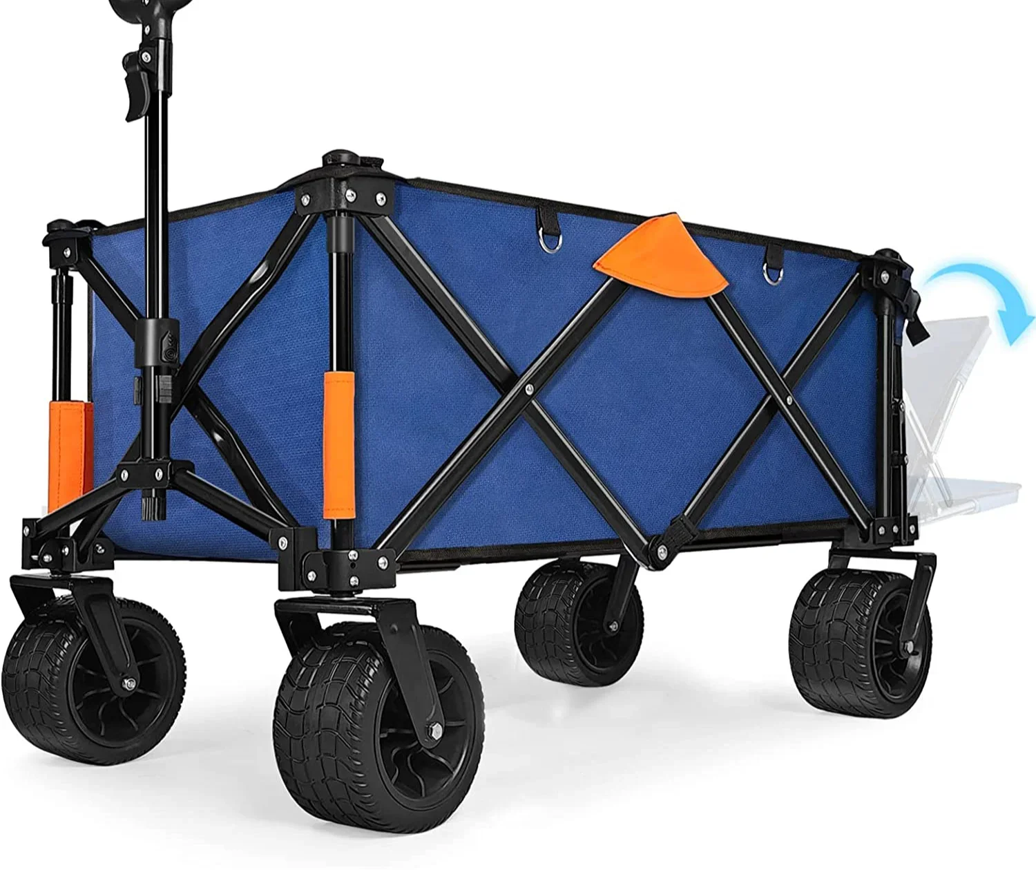 

# Hot Collapsible Folding Wagon Portable Large Capacity Beach Wagon Cart Heavy Duty Multi-functional Trolley
