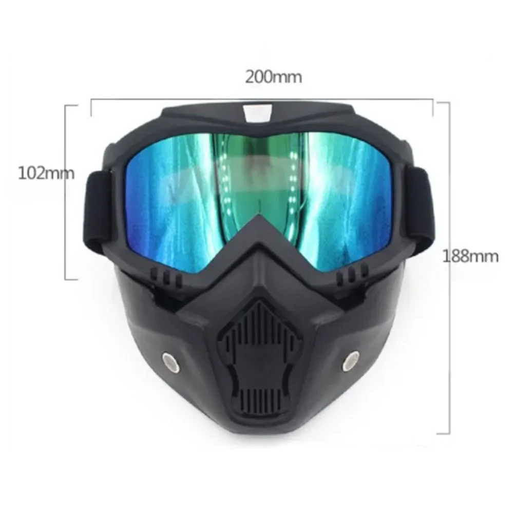 Men Women Ski Snowboard Mask Snowmobile Skiing Goggles Windproof Motocross Safe Protective Glasses Sunglasses With Mouth Filter