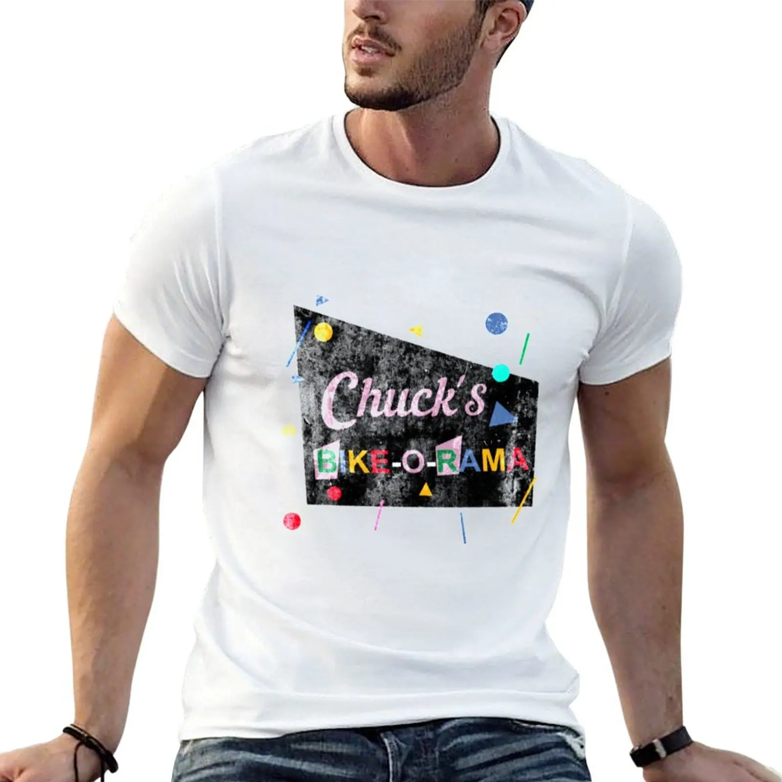 Pee Wee Herman , Chuck's Bike,O,Rama, distressed T-Shirt customs mens graphic t-shirts pack