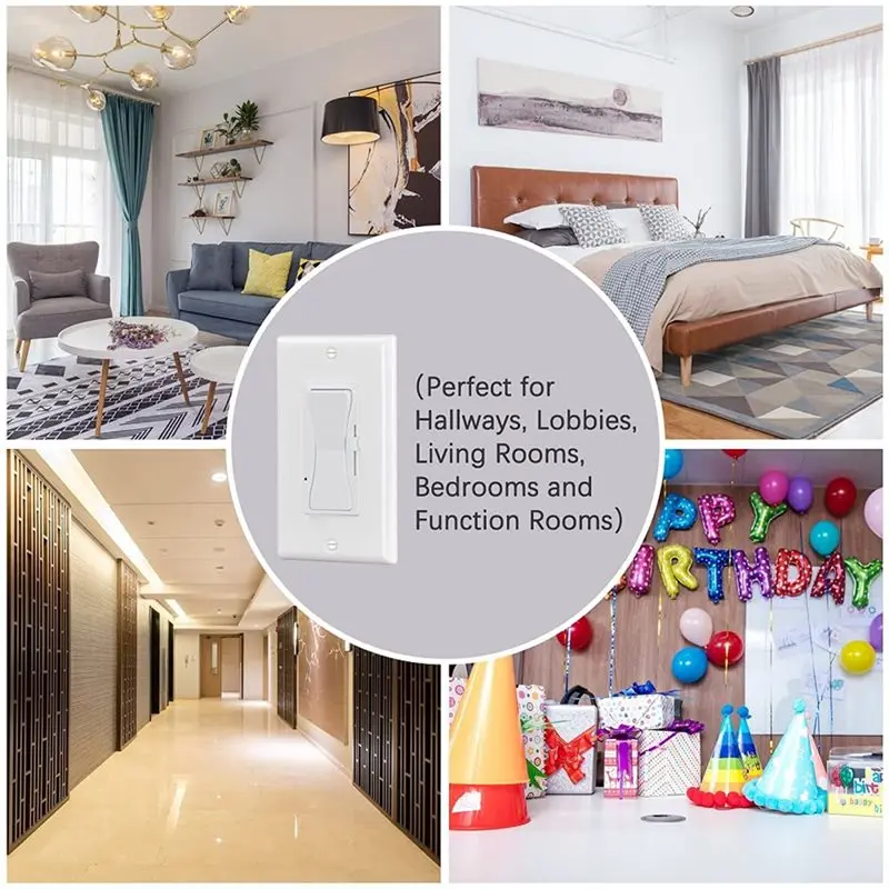 L68A LED Dimmer Switch 0-10V, Low Voltage Controller For Dimmable LED Lights, CFL, Halogen And Incandescent Bulbs
