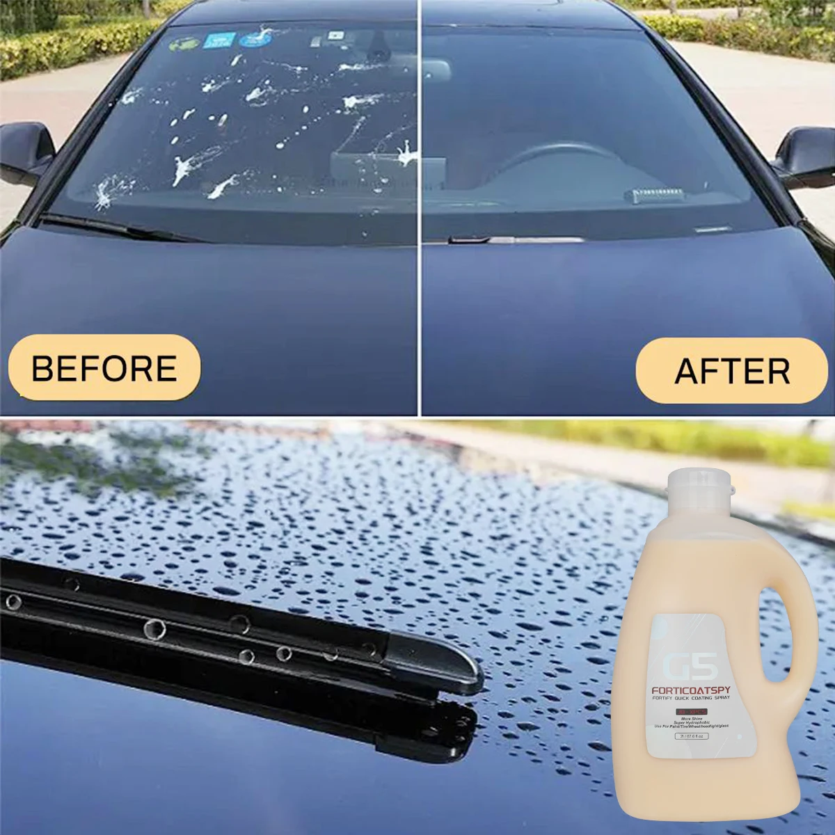 2L Car Ceramic Coating Spray Large Capacity Nano Crystal Super Hydrophobic Layer More Shine Polishing Paint Coating Agent G5