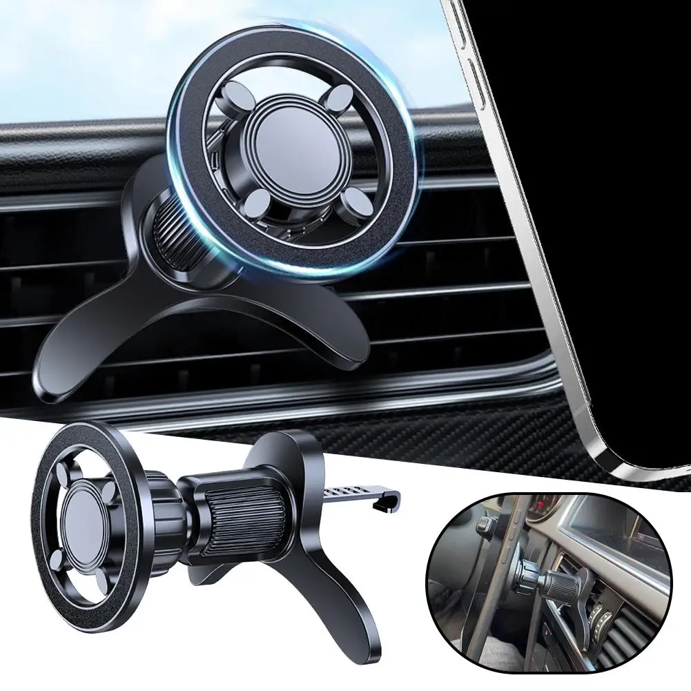 NEW 360° Rotation Car Air Vent Holders Magnetic Car Phone Holder Stand Car Mount Support GPS Mobile Bracket Easy Install