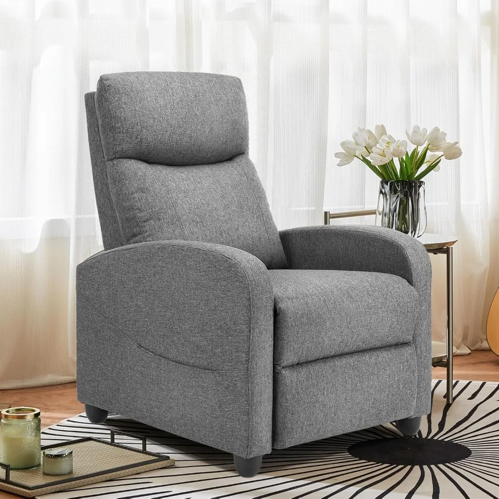 Recliner Chair Living Room Recliner with Adjustable Backrest and Footrest Modern Design for Home Upholstered Armchair