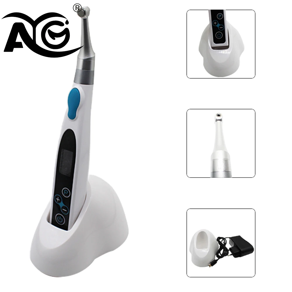 

AG Dental Wireless Endo Motor 16:1 Contra Angle Endodontic Instrument Root Canal Rotary Motor Root Canal Instrume