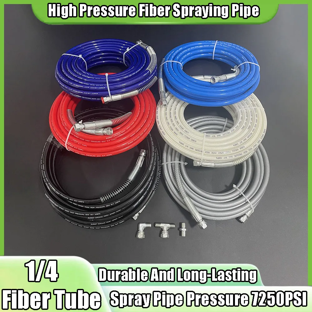 

Airless Spraying Hose13-40M Airless Spraying Hose, Universal 7250PSI, Flexible Fiber Hose 1/4BSP, Suitable For Spraying Machines