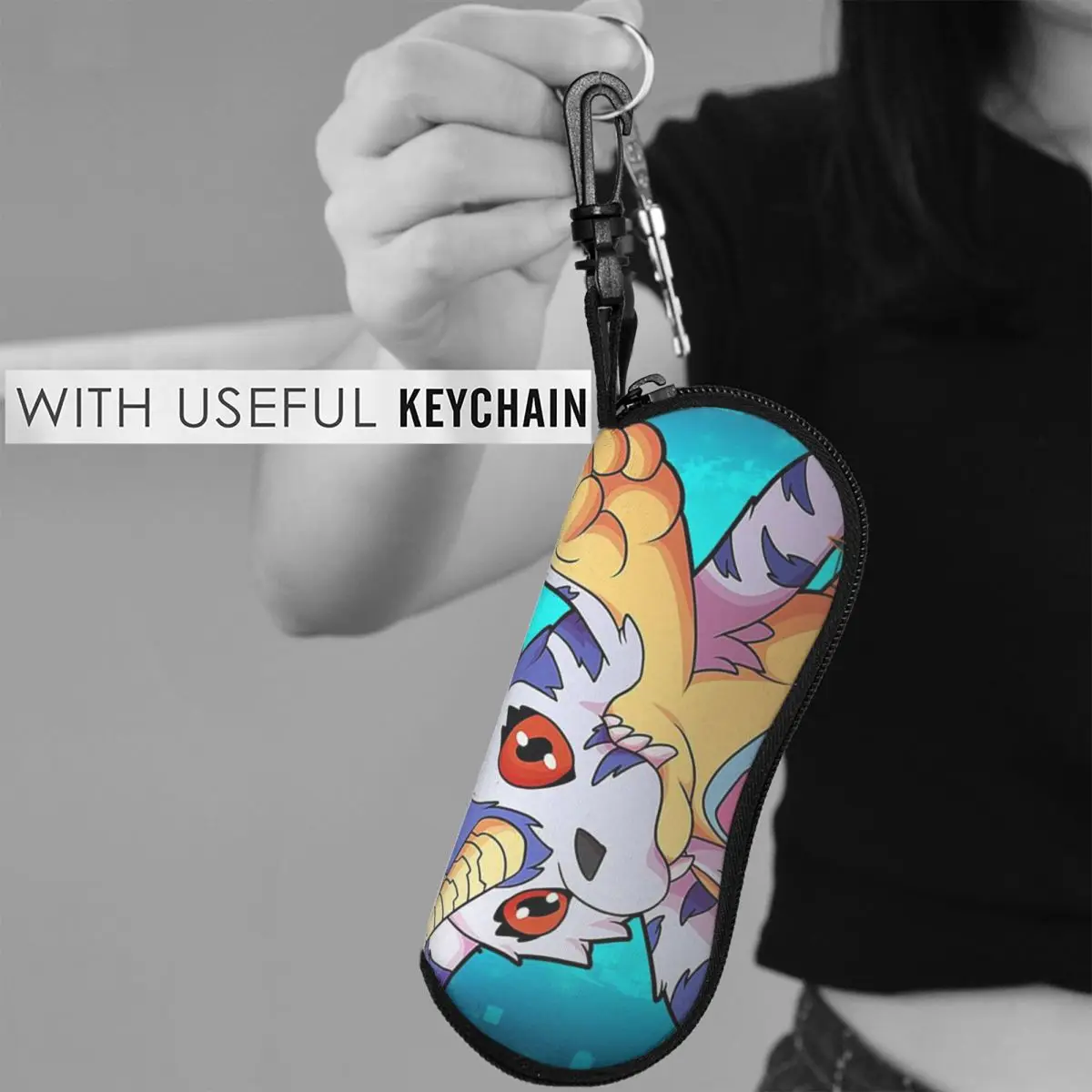 Digimon Shell Glasses Case Protective Sunglasses Box Women Men Soft Eyeglass Bag Pouch