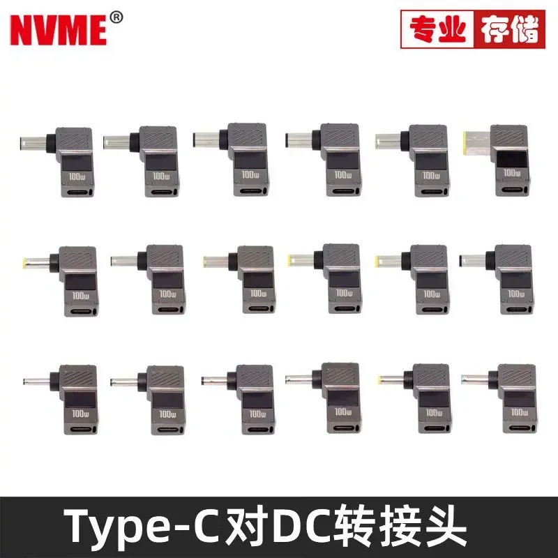for NVME Notebook 100W Adapter Type C Input DC Output Intelligent Digital Display 20V Power Supply Charger