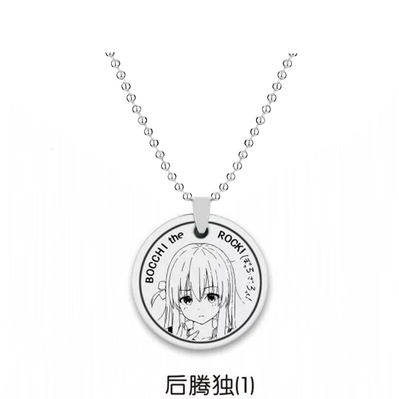 Anime Bocchi The Rock Girls Stainless Steel Pendant Gotou Hitori Ijichi Nijika Yamada Ryo Kita Ikuyo Q Version Figures Necklace