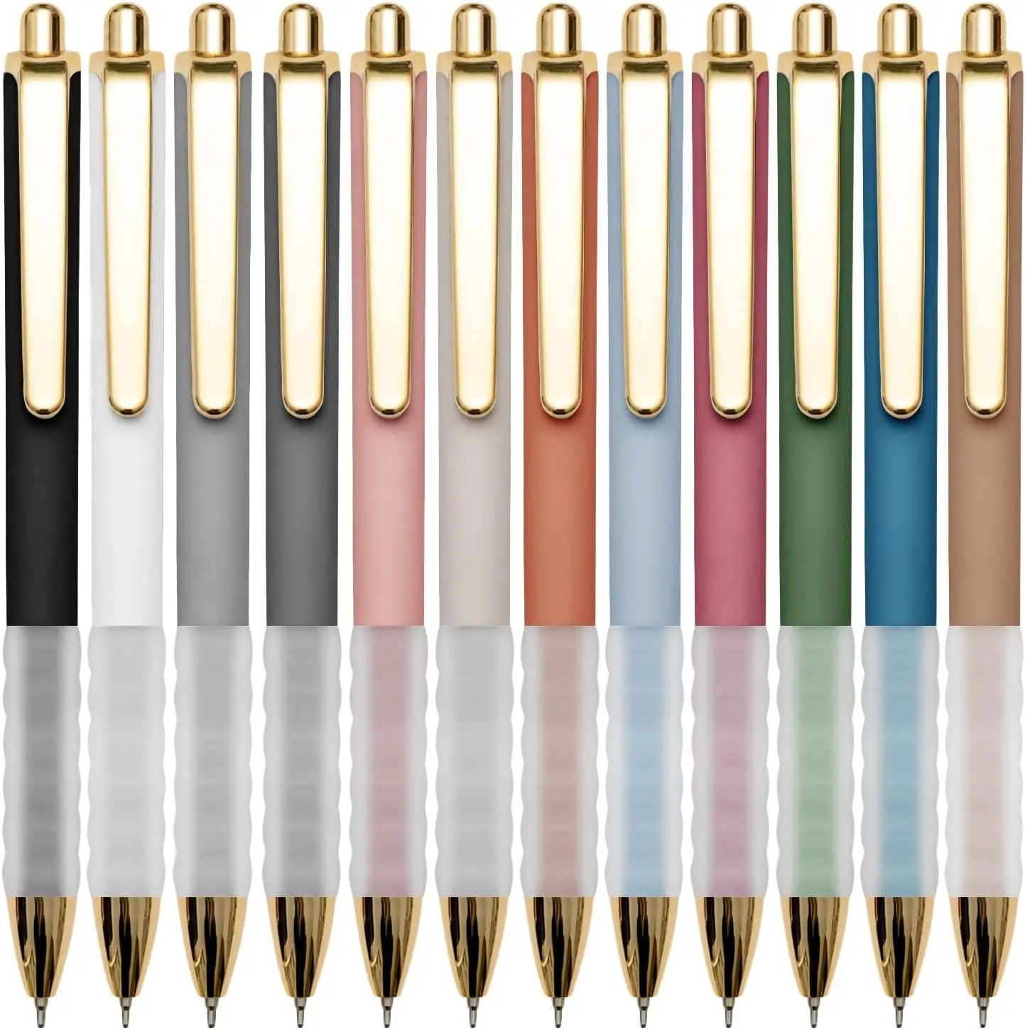 

Ballpoint Pens Black Medium Point 1mm with Super Soft Grip Retractable Pens for Office School