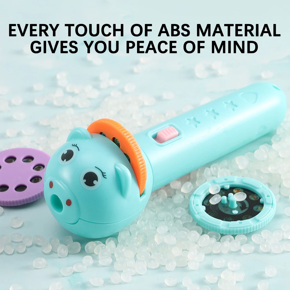 Flashlight Projector for Kids Baby Sleeping Story Book Torch Lamp Toy Early Education Toy Holiday Christmas Gift Light Up Toy