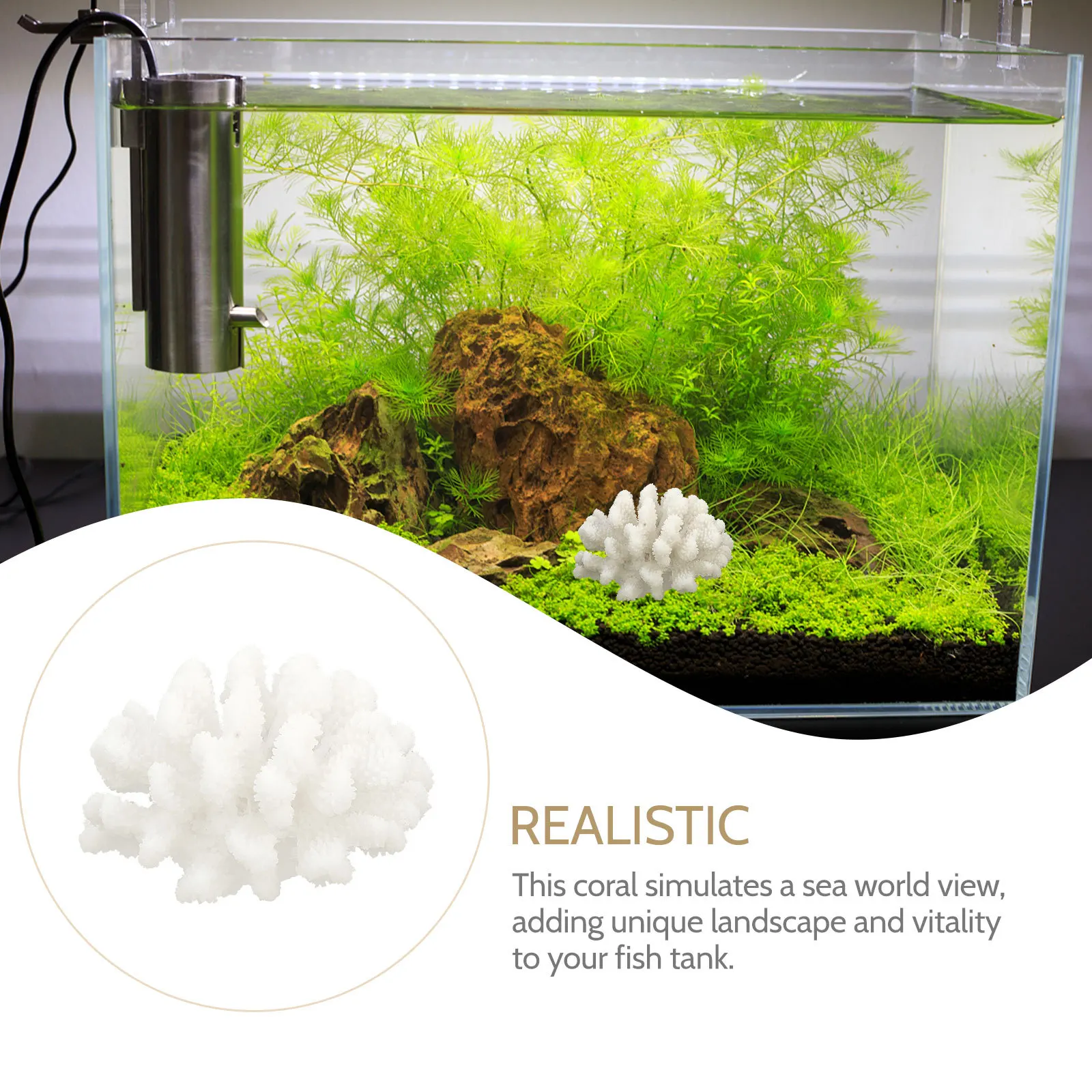

2Pcs Resin Artificial Coral Aquarium Decoration Fish Tank Simulation Landscape Ornament Artificial Coral Fish Tank Decoration