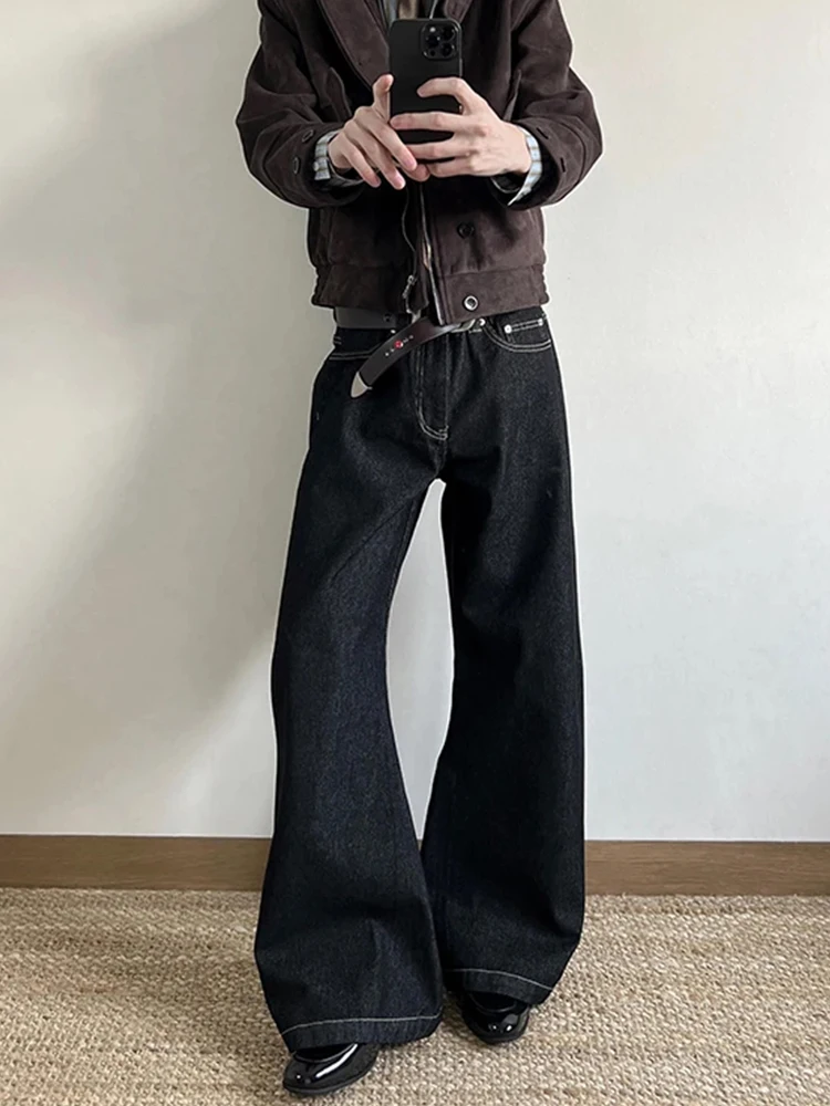 

Мужские джинсы Bla Original Denim: американские брюки-клеш с широкими штанинами, прямые, слегка расклешенные, осенняя мода