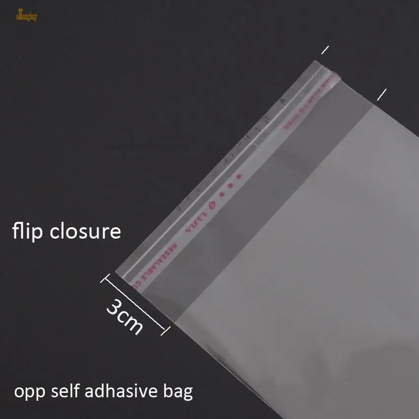 200pcs 14x18/13x20/11x24/13x22/12x24/13x24/15x30/18x27cm Cellophane Transparent Plastic gift OPP Self Adhesive Seal Packing bags