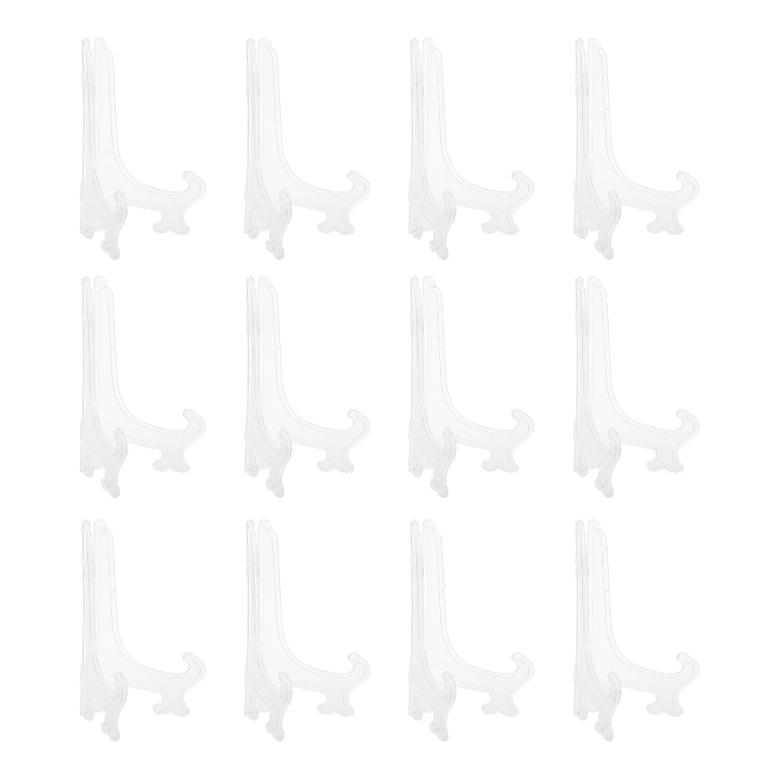 12 Pcs Plastic Plates Transparent Hanging Rack Monitor Stands Display Desktop Easels Holders