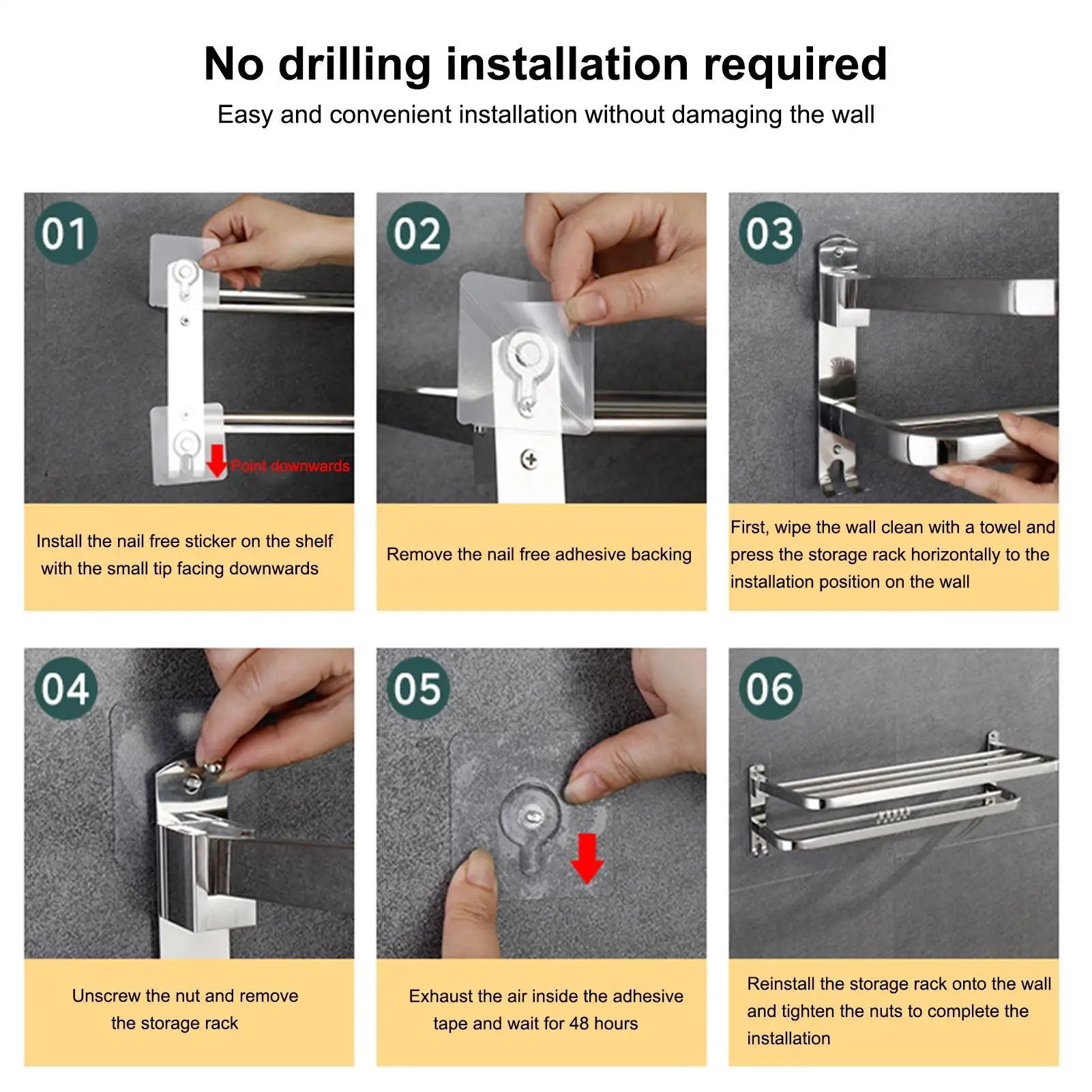 منشفة رف منشفة حامل للحمام جدار الفولاذ المقاوم للصدأ منشفة الجرف الحمام منشفة رف الحائط للحمام مرحاض