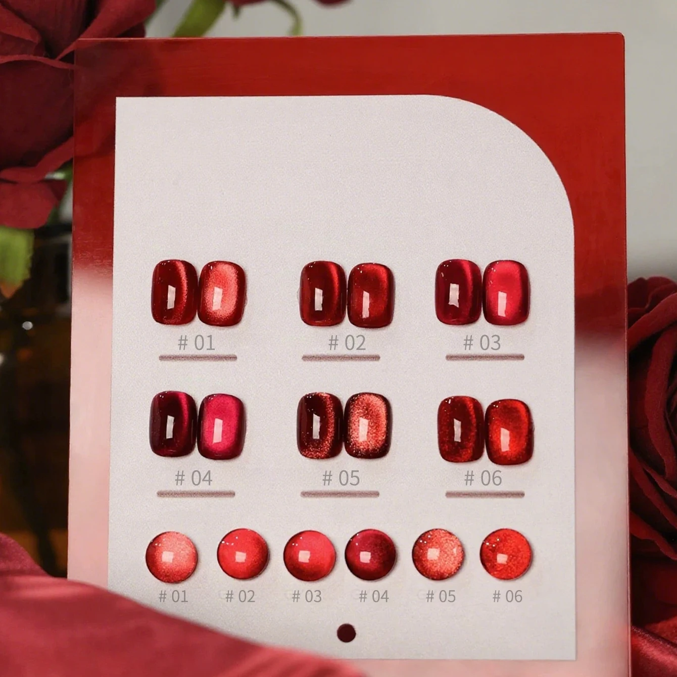 12ML 1PCS Rot Edelstein Glas Perle Mondlicht Katze Auge Gel Nagellack Herbst Bleaching Nagel Kleber UV licht Nägel Nagel Kunst