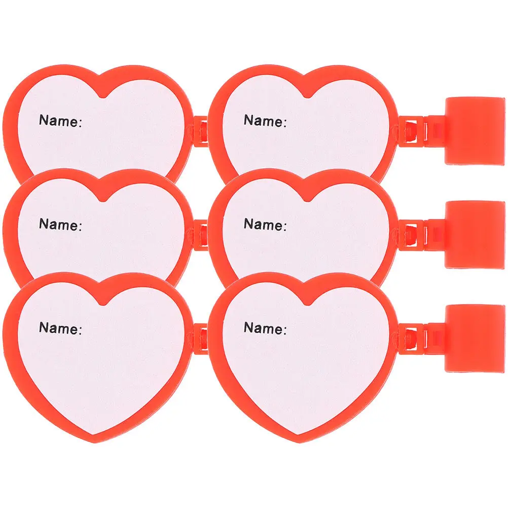 

6Pcs Stethoscope Name Tags Identification Card Reusable Two Sided Clip for Stethoscope Tube Replacement Medical Supply