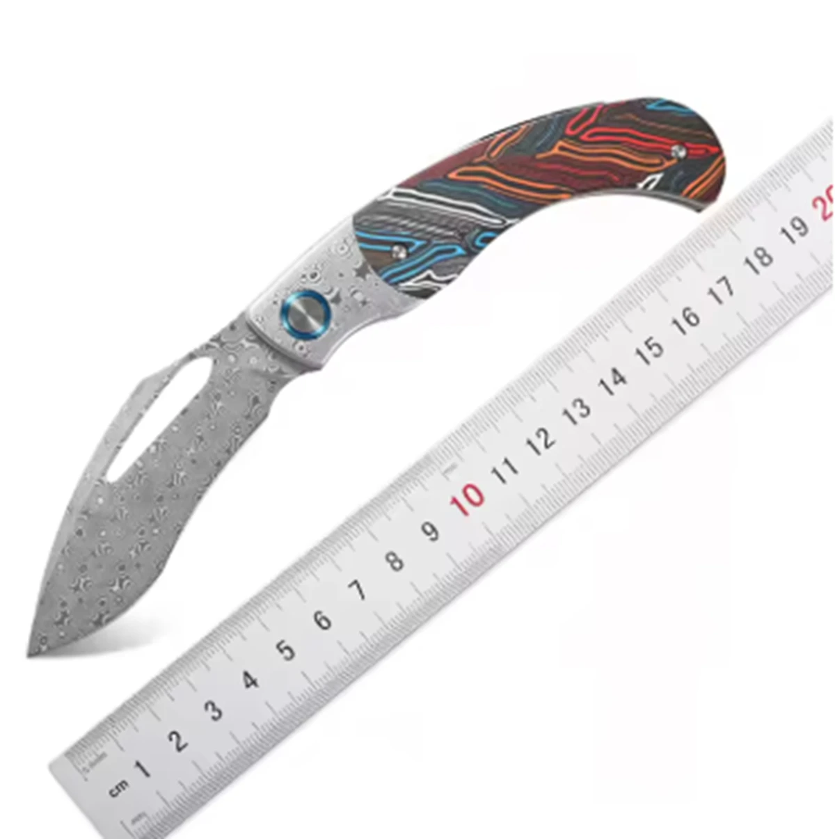Sitivien ST270 Pocket Knife M390/Damascus Steel Blade Color G10/Carbon Fiber Handle Folding Knifes for Camping Collection