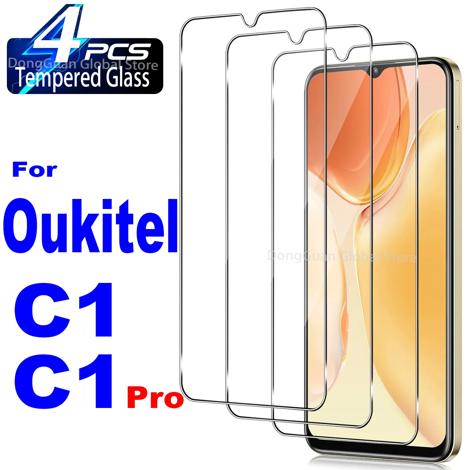 

For Oukitel C1 / C1 Pro Tempered Glass Screen Protector Glass Film