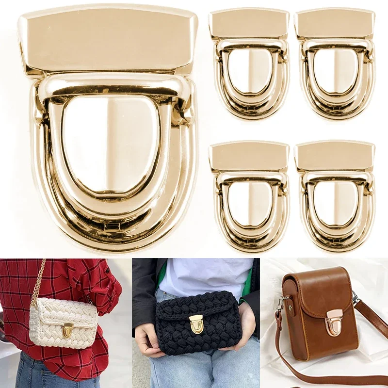 Metal Locks Bag Clasp Catch Buckles for Handbags Shoulder Bags Purse Totes Closures Snap Clasps DIY Craft Bag Accessories