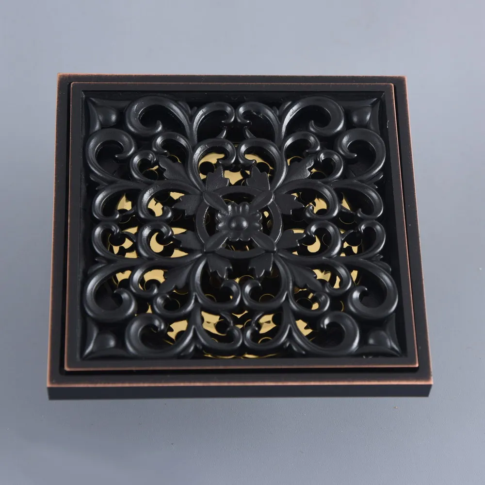 

10x10 см черный масляный бронзовый слив для пола, ванная комната, кухня, душевая комната, крыльцо, квадратный трап для пола Nhr160